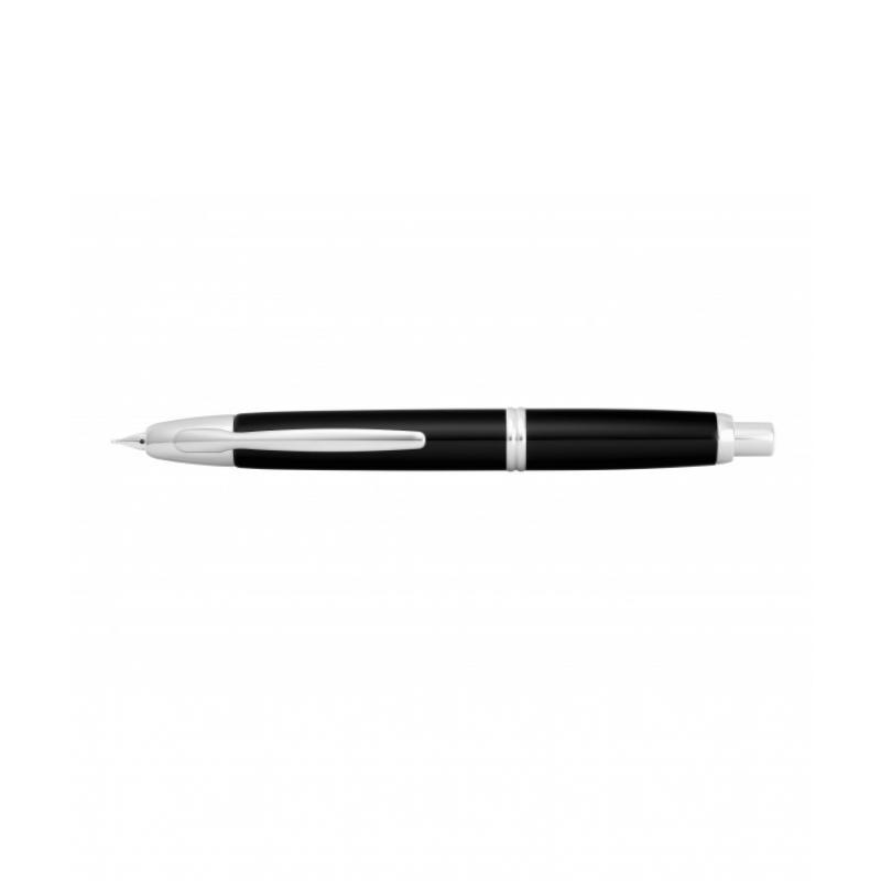 pilot-pluma-capless-con-plumin-en-oro-rodiado-18q-retractil-1500-decimo-negro-medio