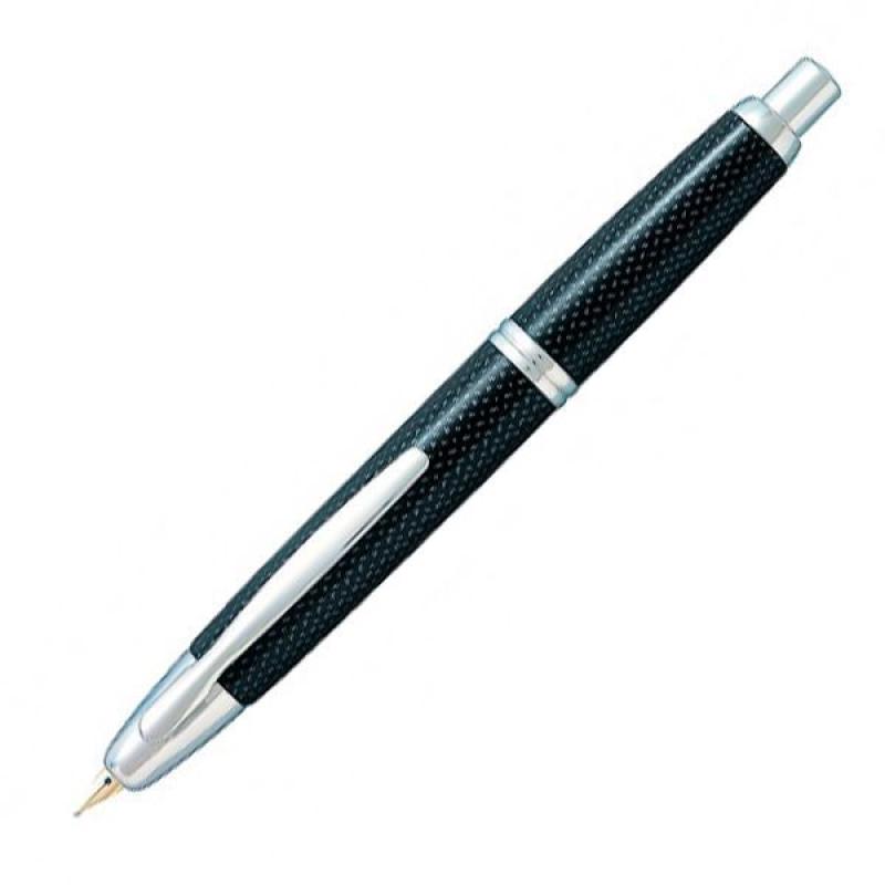 PILOT Pluma CAPLESS con plumín en oro rodiado 18q Retractil 1500 Grafito Negra F Rodio