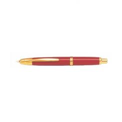 PILOT Pluma CAPLESS con plumín en oro rodiado 18q Retractil 1500 Roja F Oro Rodiado 18q