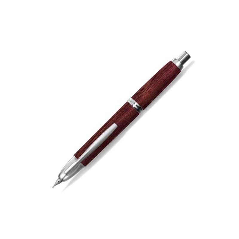 pilot-pluma-capless-con-plumin-en-oro-rodiado-18q-retractil-2500-madera-de-abedul-color-marron-rojizo-b