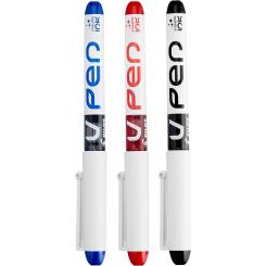 PILOT Pluma V-Pen Blanco/Rojo