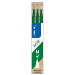 PILOT Recambio para bolígrafo Frixion Ball/Clicker Verde (blister 3 uds.)