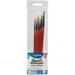 Pincel Acuarela Campus Bolsa 6U Madera