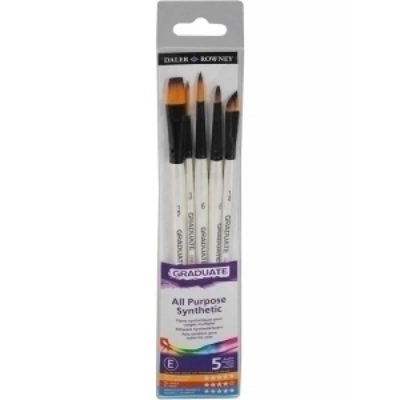 pincel-daler-rowney-graduate-acuarela-mango-corto-blister-de-5