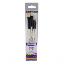 Pincel Daler Rowney Graduate Pelo Cerda Mango Corto Blister De 4