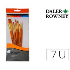 Pincel Daler Rowney Simply Art sintetico Mango Corto Dorado Blister 7 uds