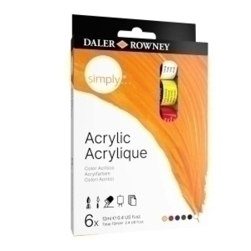 pintura-acrilica-daler-rowney-12-ml-bote-estuche-de-6