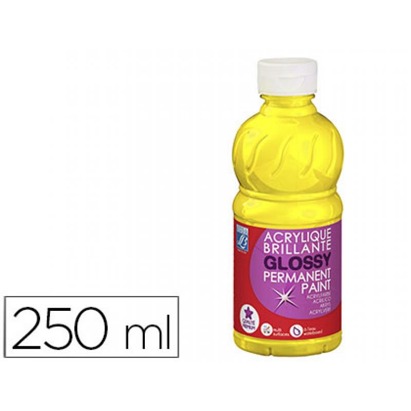 pintura-acrilica-l&b-brillo-amarillo-primario-bote-de-250-ml