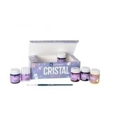 Pintura Cristal Pajarita 25 ml Estuche 6