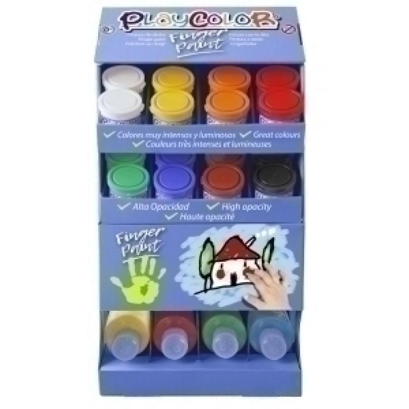 pintura-de-dedos-playcolor-finger-paint-basic-surtido-expositor-de-36-24x-bote-40-ml-12x-bote-250-ml