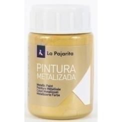 Pintura Latex La Pajarita Metalizada 35 Ml (Bote) Oro Rico Me-03
