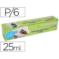 Pintura Para Tela La Pajarita Set De 6 Colores Surtidos+ Pincel