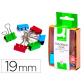 pinza-metalica-q-connect-reversible-19-mm-caja-de-6-unidades-colores-surtidos