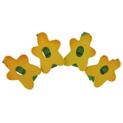 SMART Pack 4 pinzas flores amarillas
