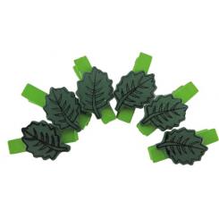 SMART Pack 6 pinzas hojas verdes
