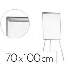 Pizarra blanca Q-CONNECT con tripode 70x100 cm para convenciones superficie laminada escritura directa
