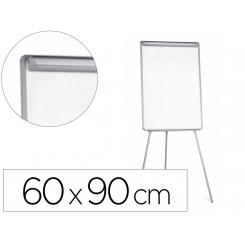 Pizarra blanca Q-CONNECT con tripode 90x60x195cm para convenciones superficie laminada escritura directa