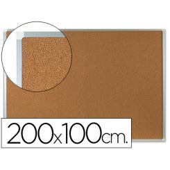 Pizarra corcho Q-CONNECT marco de aluminio 200x100 cm extra corcho 5 mm