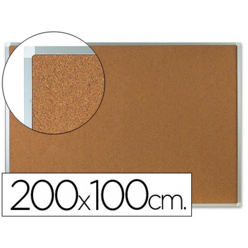 pizarra-corcho-q-connect-marco-de-aluminio-200x100-cm-extra-corcho-5-mm