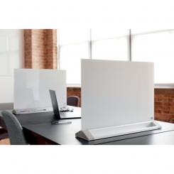 Pizarra magnética de sobremesa de libre colocación de cristal NOBO, blanco