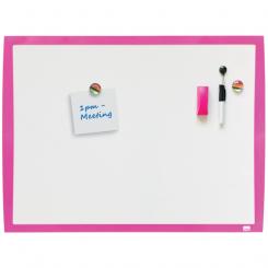 Pizarra magnética NOBO 430x585 mm, marco fucsia