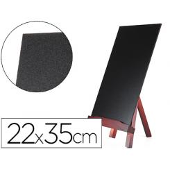 Pizarra Negra LIDERPAPEL Caballete De Madera con Superficie Para Rotuladores Tipo Tiza 22X35cm