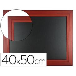 Pizarra negra LIDERPAPEL mural de madera con superficie para rotuladores tipo tiza 40x50cm