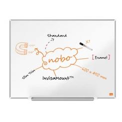 Pizarra NOBO Impression Pro acero vitrificado 600x450 mm, blanco  (marco fino, nueva bandeja, sistema InvisaMount)