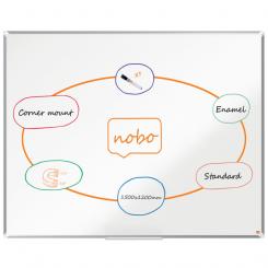 Pizarra NOBO Premium Plus acero vitrificado 1500x1200mm, blanco