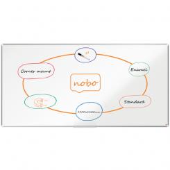 Pizarra NOBO Premium Plus acero vitrificado 2400x1200mm, blanco