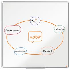Pizarra NOBO Premium Plus melamina 1200x1200mm, blanco