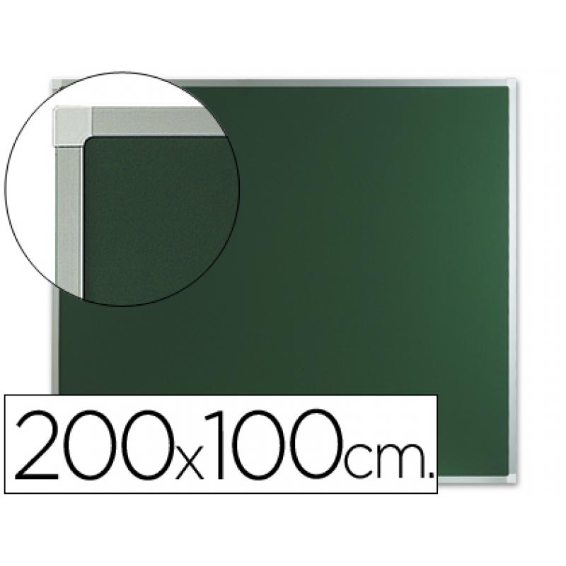 pizarra-verde-mural-q-connect-200x100-cm-sin-repisa-con-marco-de-aluminio