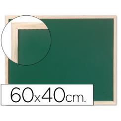 Pizarra verde Q-CONNECT marco de madera 60x40 cm sin repisa