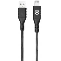 Celly PL2MUSBLIGHT cable de conector Lightning 2 m Negro
