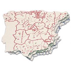 Plantilla LIDERPAPEL mapa españa plastico 15x12,5 cm bolsa de 3 unidades
