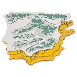 Plantilla LIDERPAPEL mapa españa plastico 22x18 cm bolsa de 3 unidades