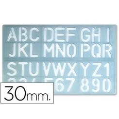 Plantilla LIDERPAPEL rotulacion 1600 letras y numeros 30 mm