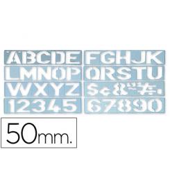 Plantilla LIDERPAPEL rotulacion 1700 letras y numeros 50 mm