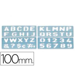 Plantilla LIDERPAPEL rotulacion 1800 letras y numeros 100 mm