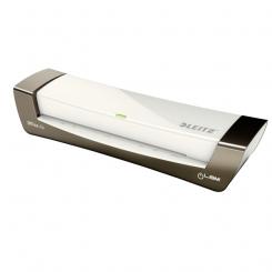 LEITZ Plastificadora iLAM Office DIN A4, plata/blanco