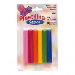 Plastilina Campus Barra 100G Surt/6Ud