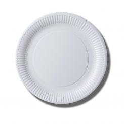 Plato Blanco Carton 23Cm /100Ud