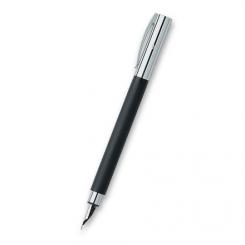Pluma FABER-CASTELL Ambition Metal Crom.Y Resina Negra (F)