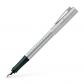 Pluma FABER-CASTELL Grip 2011 Trazo Medio Metalico Plateado