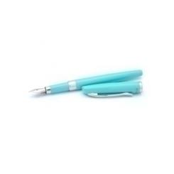 Pluma Inoxcrom Prime Vintage Metalico Lacado Turquesa