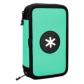 plumier-escolar-antartik-doble-cremallera-color-menta-28-piezas