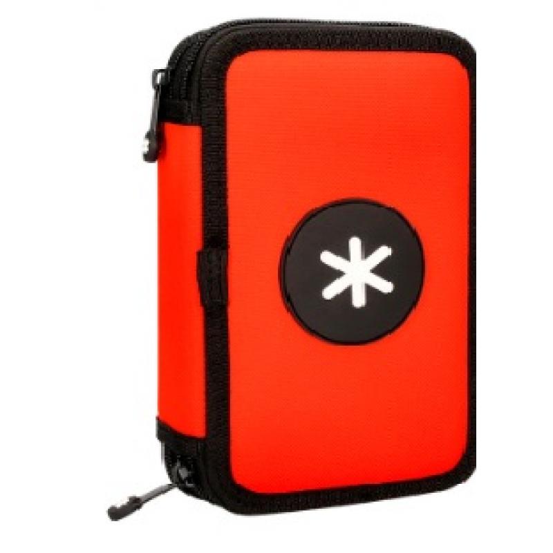 plumier-escolar-antartik-doble-cremallera-color-rojo-28-piezas