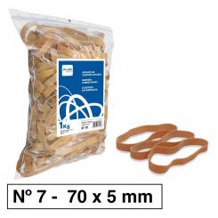 Plus Office Bandas Elasticas N° 7 5  mm  1 kg