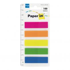 Plus Office Banderitas Paper-In 12X45 5 Colores 100 Uds