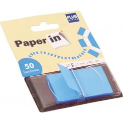 Plus Office Banderitas Paper-In 25X45 Azul 50 Uds